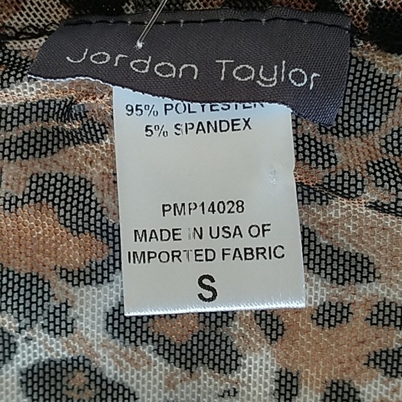 Jordan Taylor Leopard Print Shear V Neck Beach Coverup S - Picture 3 of 8
